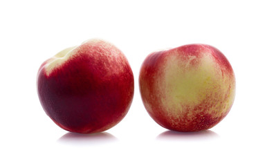 nectarines isolated on white background