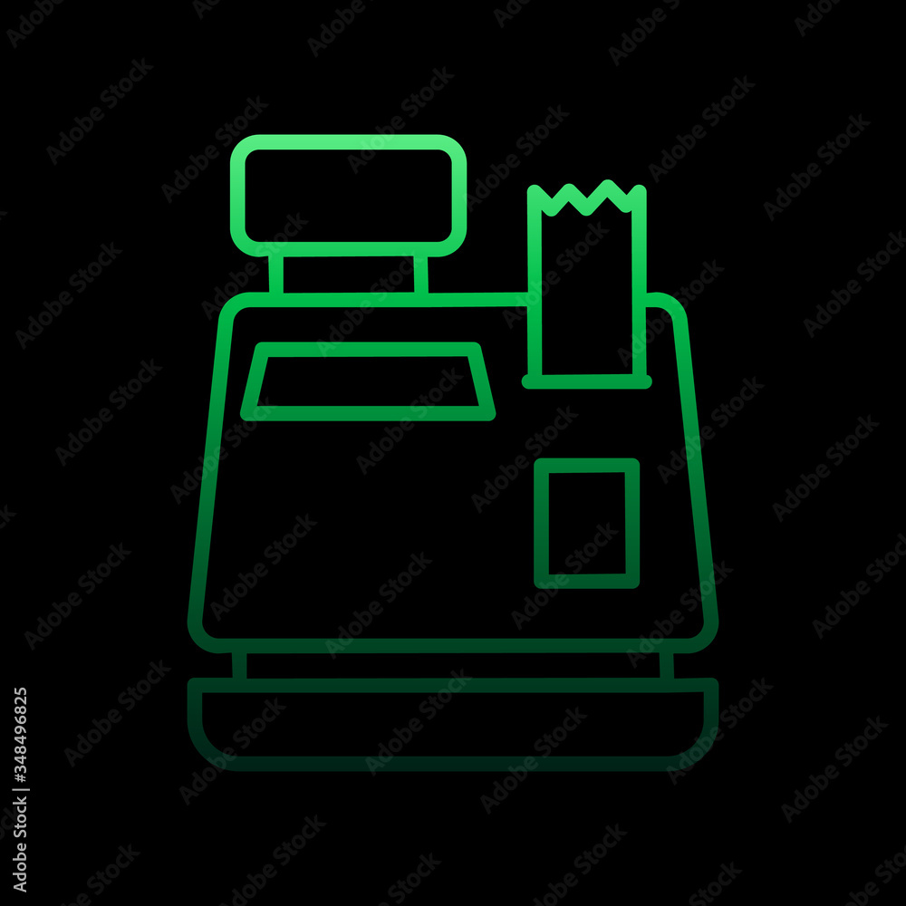 Poster cashbox nolan icon. simple thin line, outline vector of online shopping icons for ui and ux, website