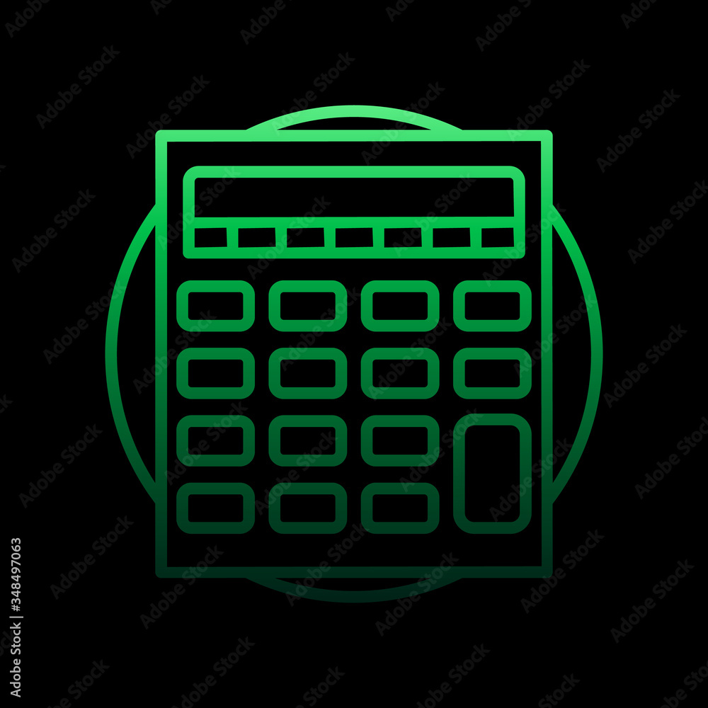 Aufkleber calculator nolan icon. simple thin line, outline vector of online shopping icons for ui and ux, webs