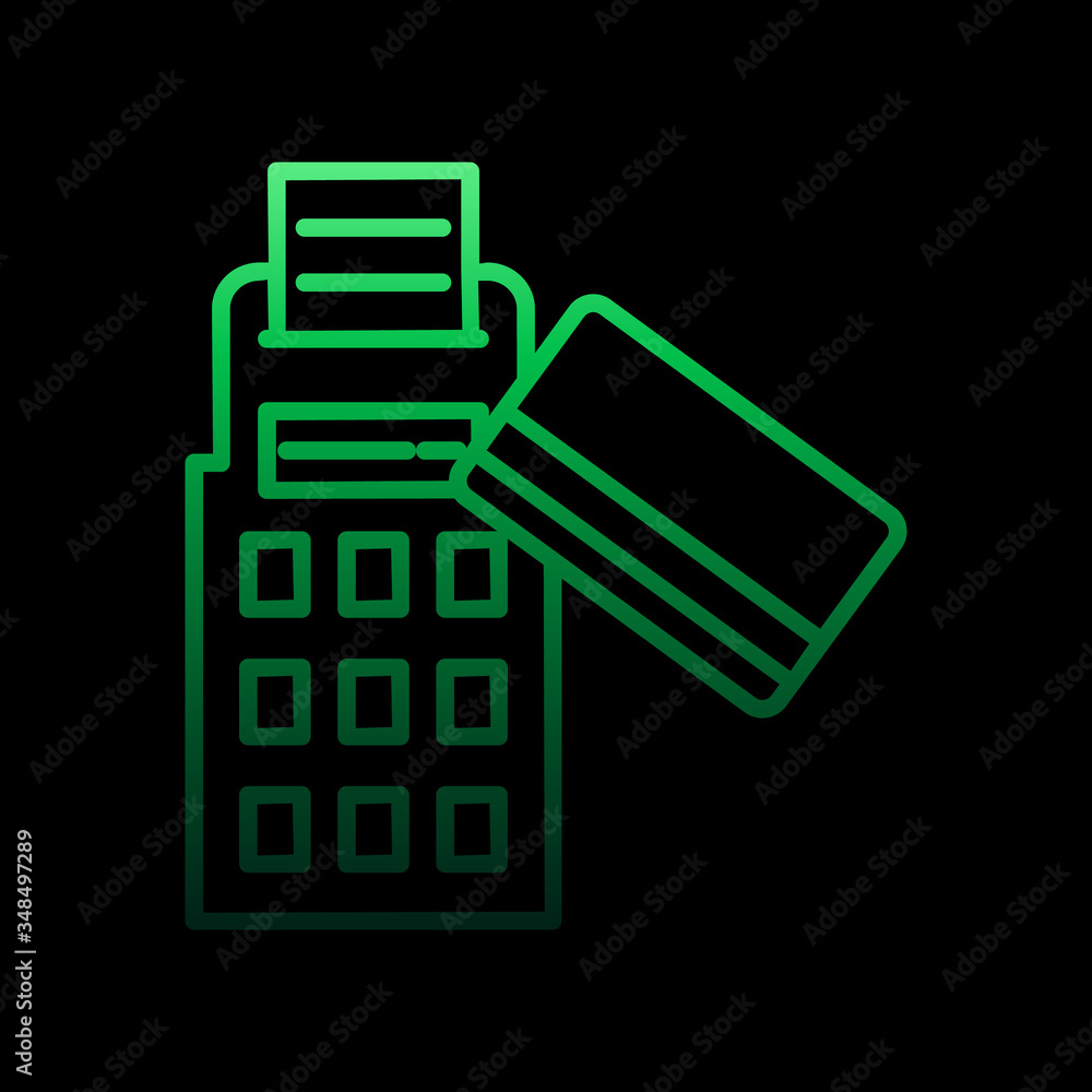 Poster pos check out nolan icon. simple thin line, outline vector of online shopping icons for ui and ux, w