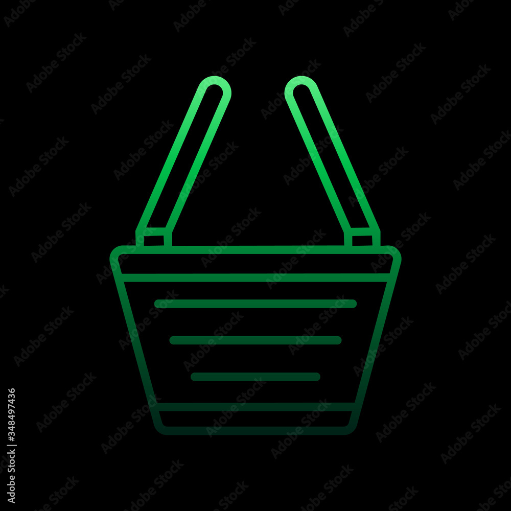 Poster basket nolan icon. simple thin line, outline vector of online shopping icons for ui and ux, website 