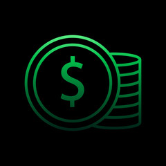 dollar currency nolan icon. Simple thin line, outline vector of online shopping icons for ui and ux, website or mobile application