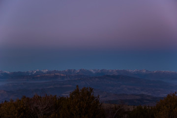 Winter sunset in Serra Del Montsec, Lleida, Spain