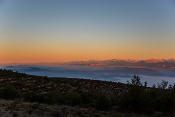 Fototapeta na wymiar Sunrise in Serra Del Montsec, Lleida, Spain