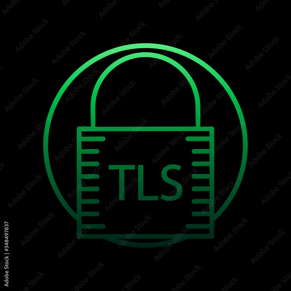 Poster tls protection nolan icon. simple thin line, outline vector of online shopping icons for ui and ux, 