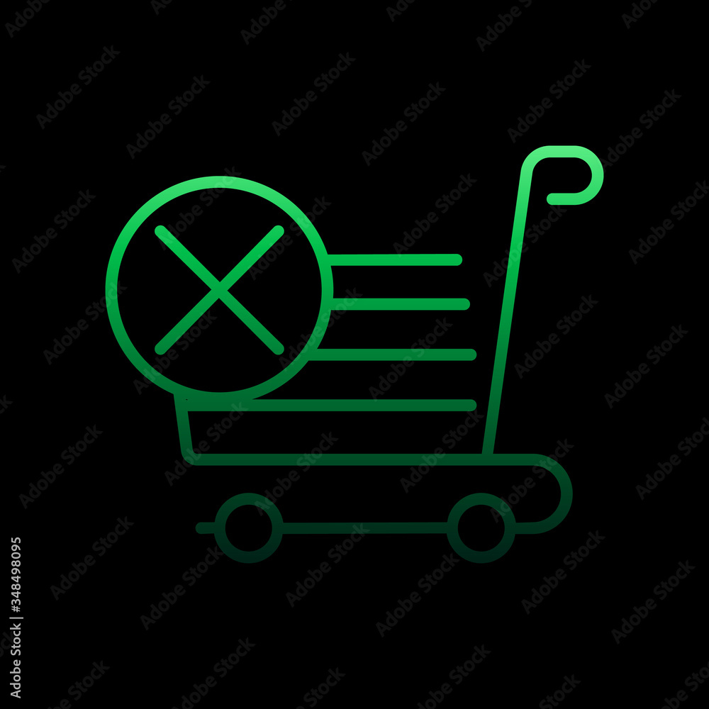Poster you can not shop nolan icon. simple thin line, outline vector of online shopping icons for ui and ux