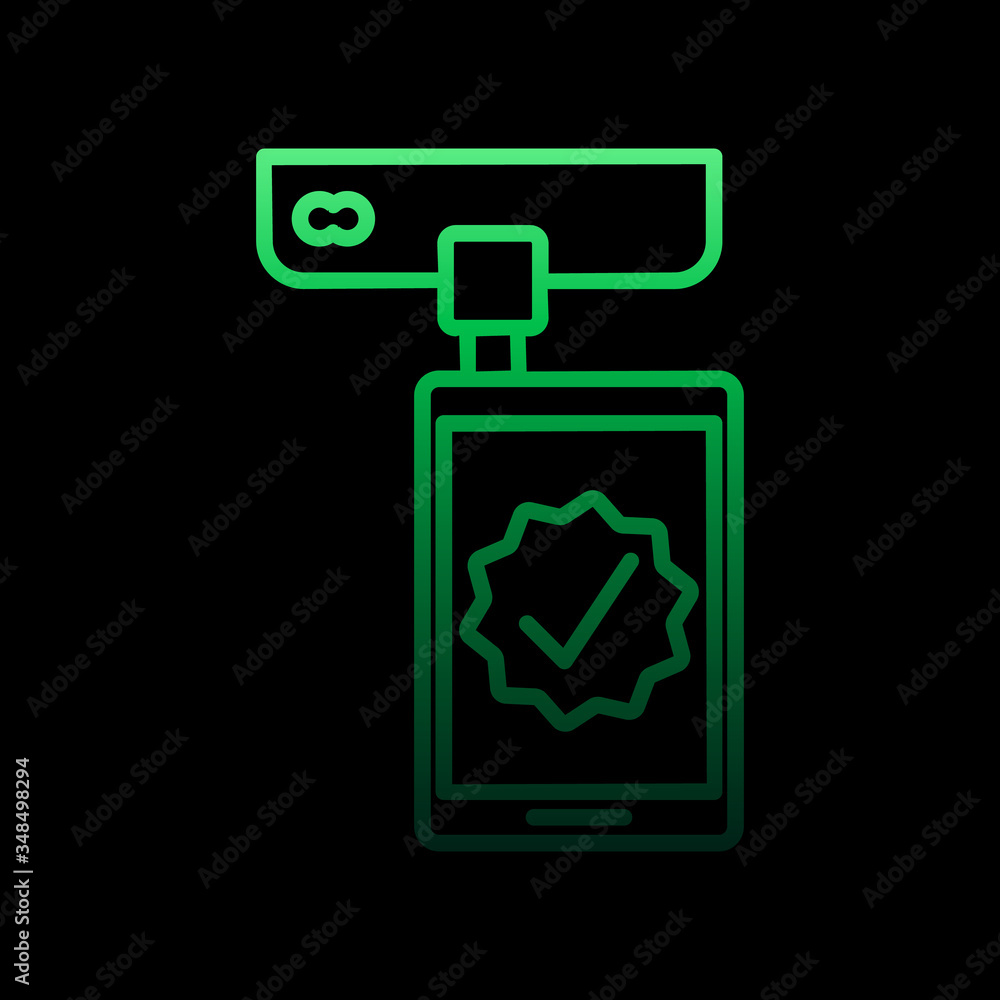 Poster mobile payment nolan icon. simple thin line, outline vector of online shopping icons for ui and ux, 