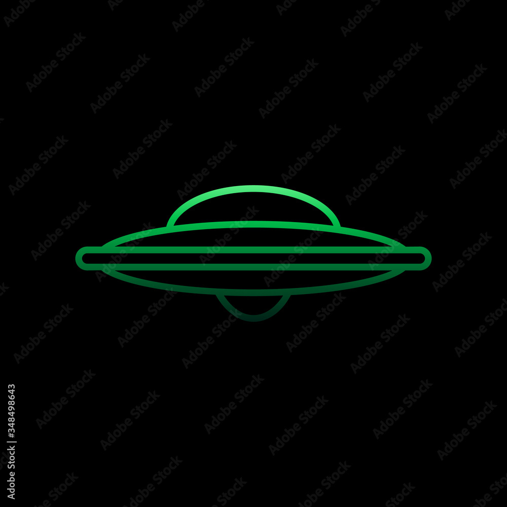 Poster toy flying saucer line nolan icon. simple thin line, outline vector of toys icons for ui and ux, web