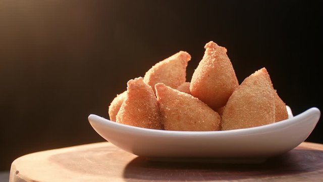 A traditional food in Brazil called Coxinha. Stuffed with chicken