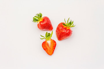 Sweet fresh strawberry isolated on white background