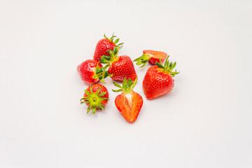 Sweet fresh strawberry isolated on white background