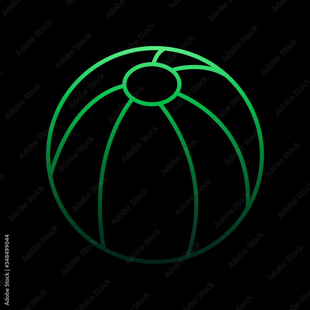 Poster ball line nolan icon. simple thin line, outline vector of toys icons for ui and ux, website or mobil