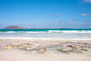 Rough waters of the Atlantic Ocean Corralejo, Fuerteventura