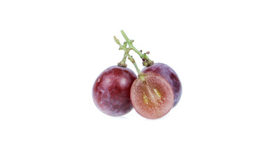 Obraz premium red grape on white background