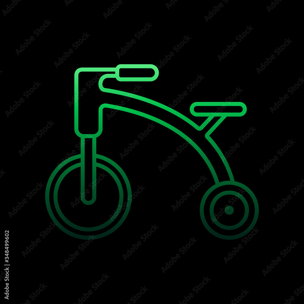 Poster tricycle line nolan icon. simple thin line, outline vector of toys icons for ui and ux, website or m