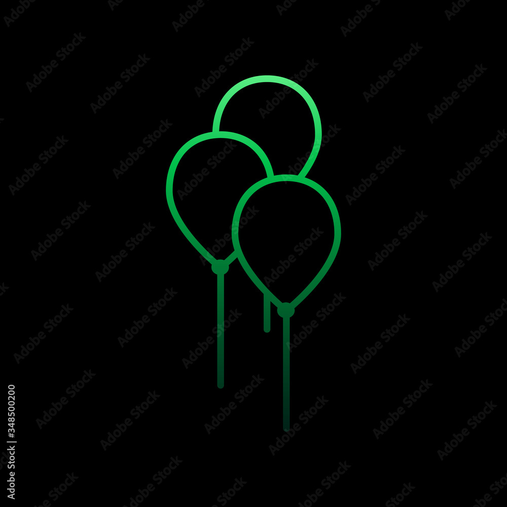 Aufkleber balloons line nolan icon. simple thin line, outline vector of toys icons for ui and ux, website or m