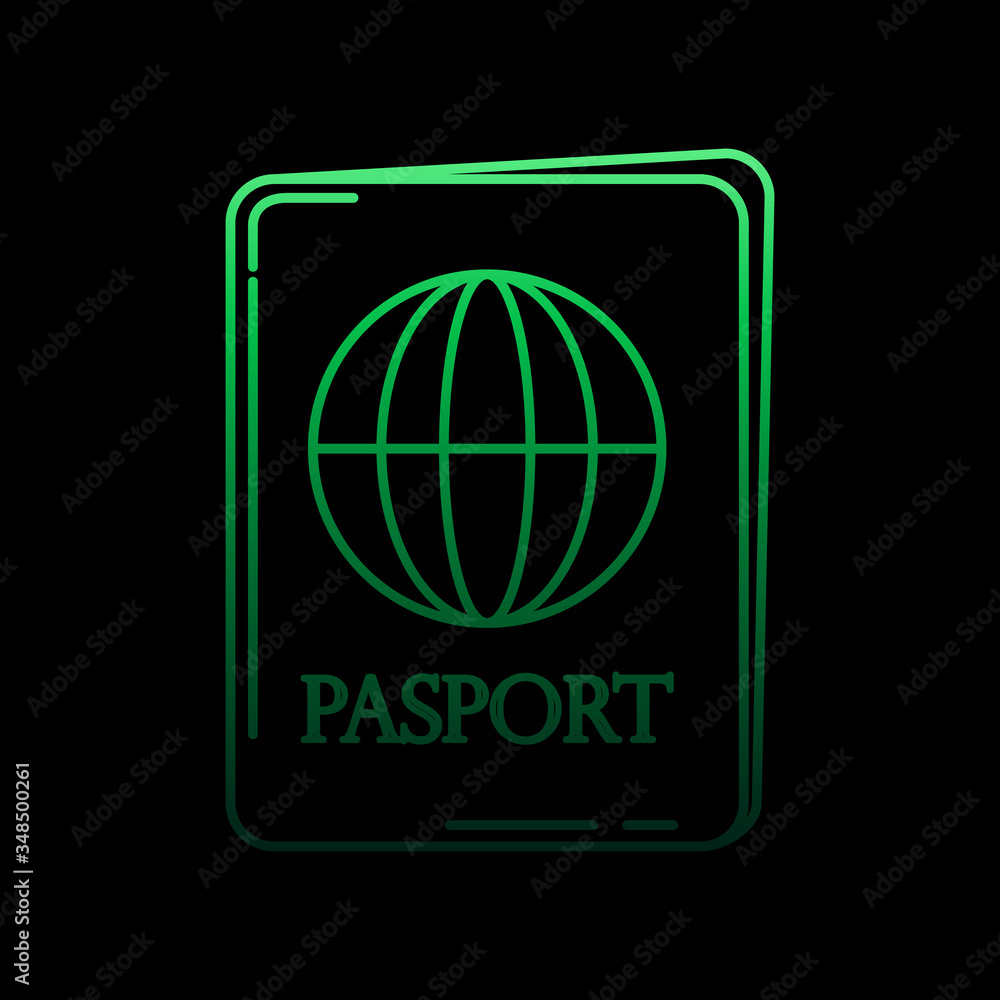 Poster passport nolan icon. simple thin line, outline vector of airport icons for ui and ux, website or mob