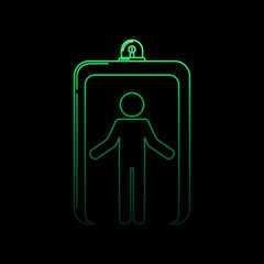 metal detector nolan icon. Simple thin line, outline vector of Airport icons for ui and ux, website or mobile application
