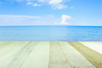 sea background with wood