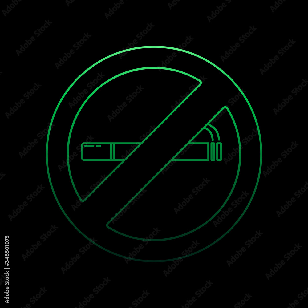 Poster ban on smoking nolan icon. simple thin line, outline vector of airport icons for ui and ux, website 