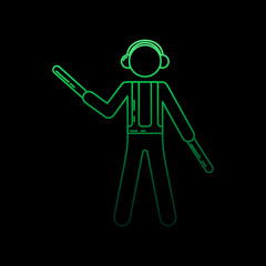 airport employee nolan icon. Simple thin line, outline vector of Airport icons for ui and ux, website or mobile application