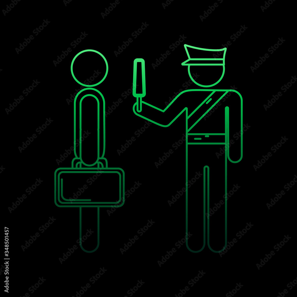 Poster scan a passenger nolan icon. simple thin line, outline vector of airport icons for ui and ux, websit