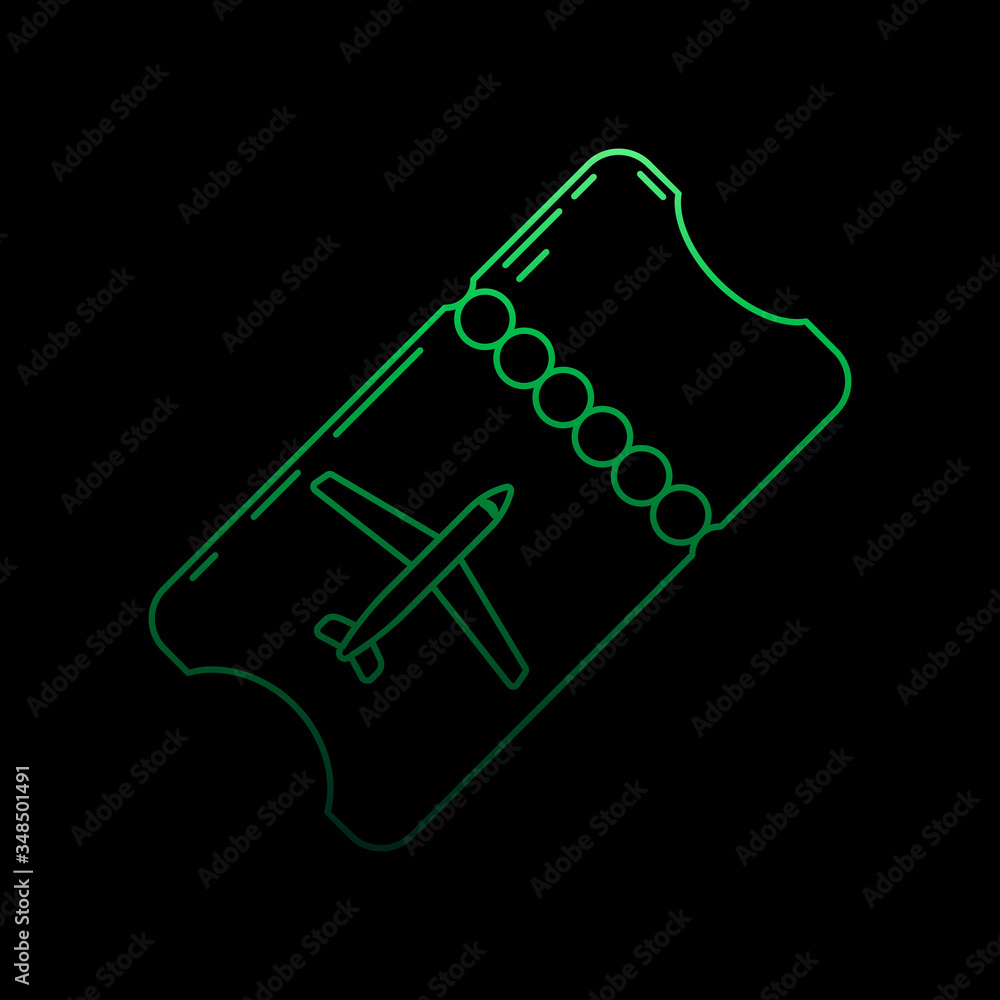 Poster avio ticket nolan icon. simple thin line, outline vector of airport icons for ui and ux, website or 
