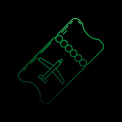 avio ticket nolan icon. Simple thin line, outline vector of Airport icons for ui and ux, website or mobile application