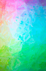 Fototapeta na wymiar Illustration of abstract Green, Blue, Yellow And Purple Impressionist Impasto Vertical background.