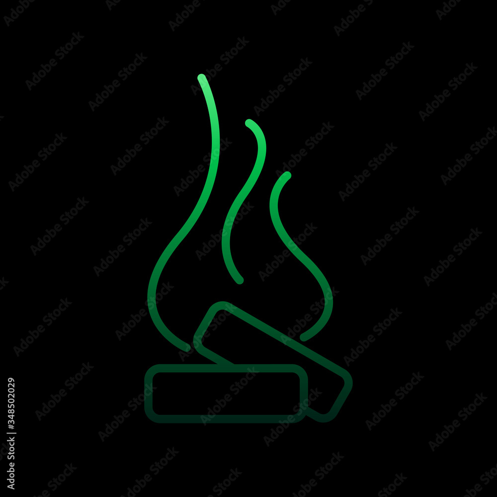 Poster bonfire line nolan icon. simple thin line, outline vector of camping icons for ui and ux, website or