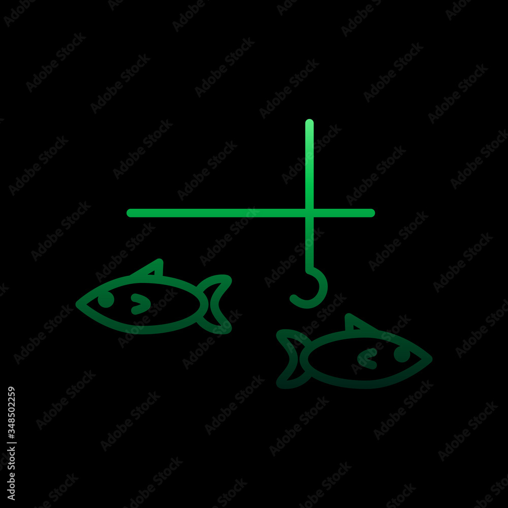 Poster fishing line nolan icon. simple thin line, outline vector of camping icons for ui and ux, website or
