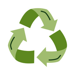 recycle arrows flat style icon