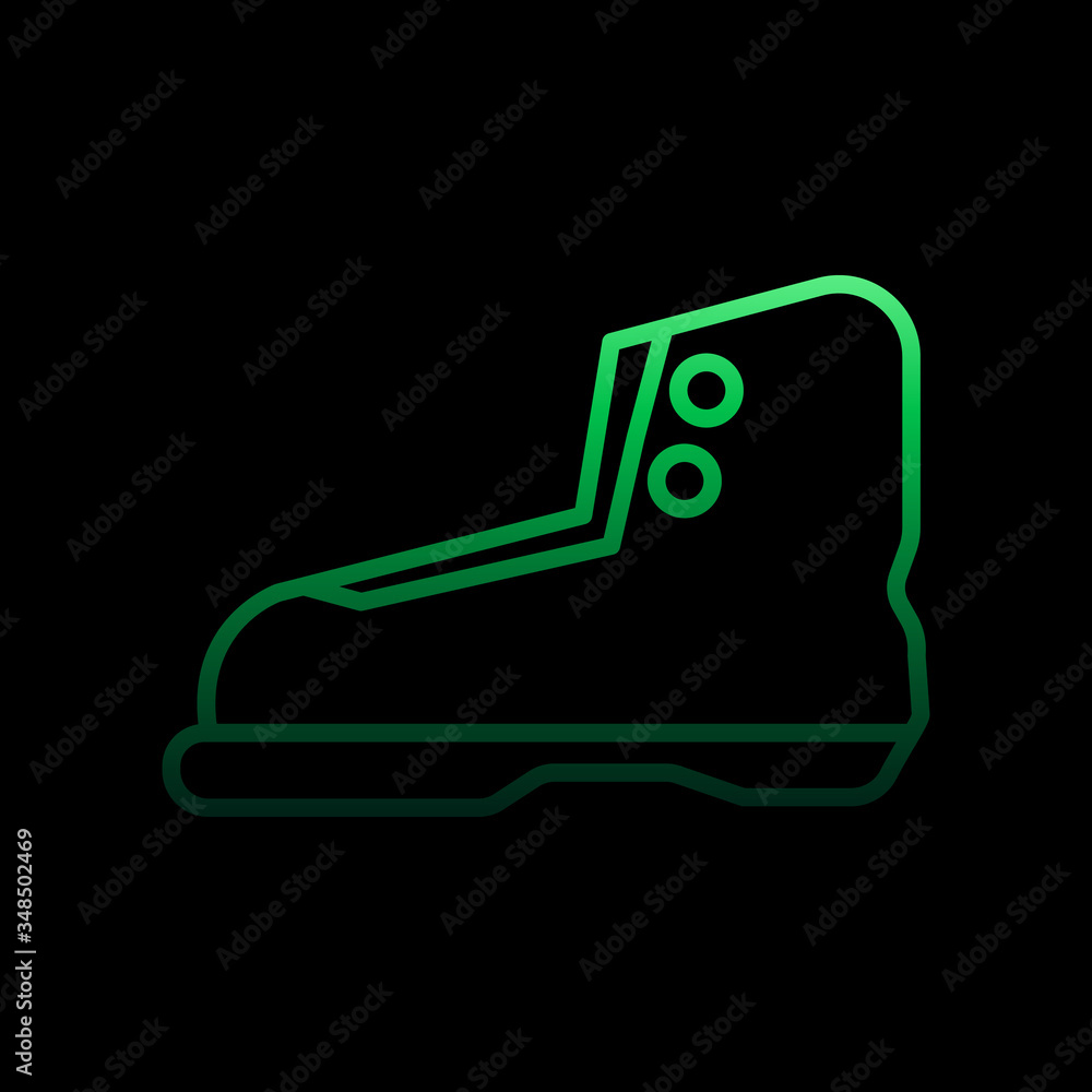 Poster boot line nolan icon. simple thin line, outline vector of camping icons for ui and ux, website or mo