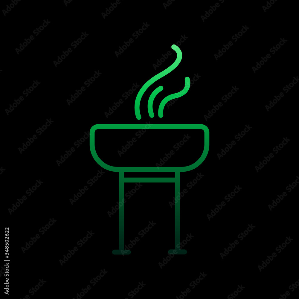 Aufkleber b-b-q line nolan icon. simple thin line, outline vector of camping icons for ui and ux, website or m