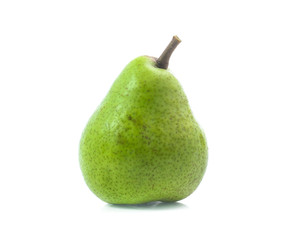 green pear isolated on white background