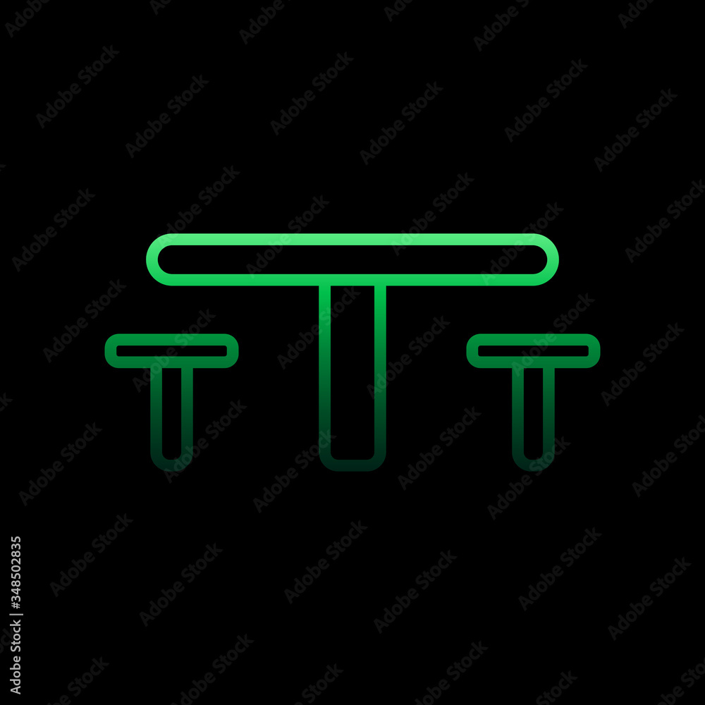 Poster picnic table line nolan icon. simple thin line, outline vector of camping icons for ui and ux, websi