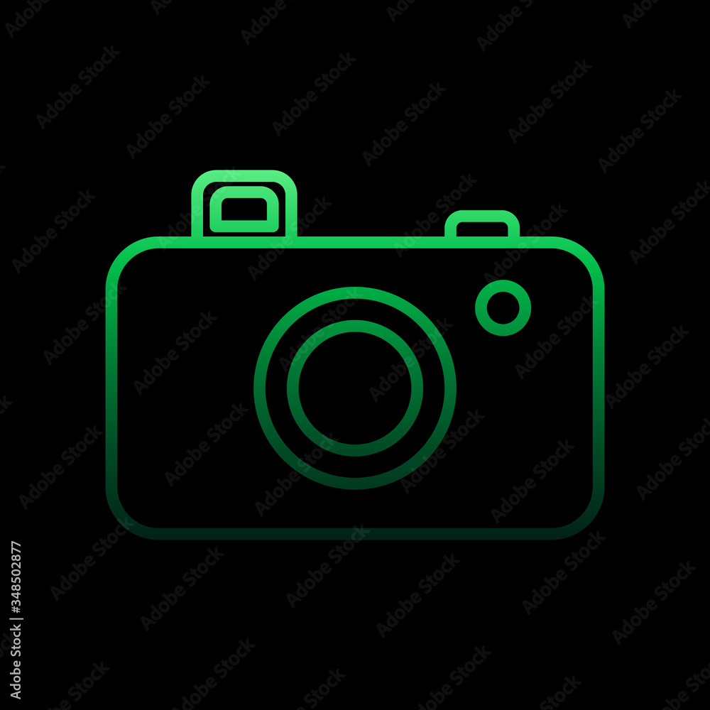 Poster camera line nolan icon. simple thin line, outline vector of camping icons for ui and ux, website or 