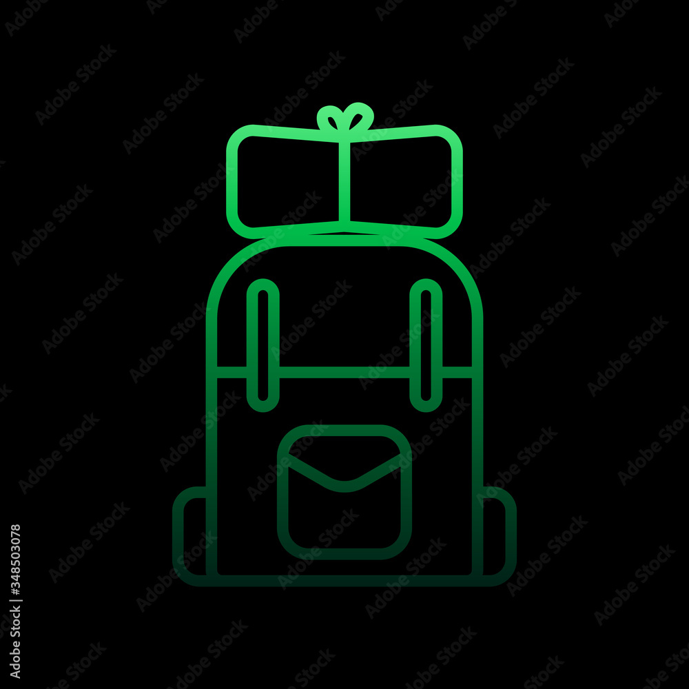 Poster travel bag line nolan icon. simple thin line, outline vector of camping icons for ui and ux, website
