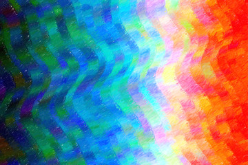 Blue and red waves Color Pencil High Coverage abstract paint background.