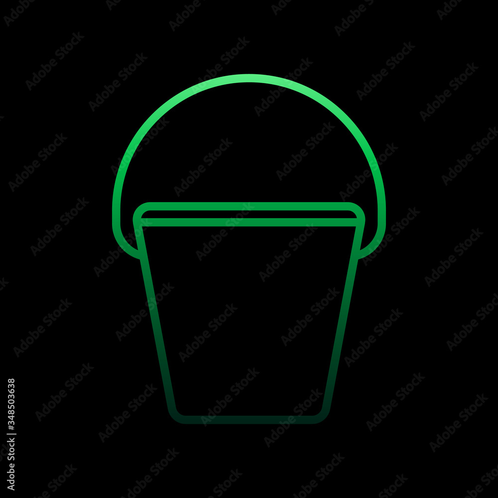 Poster bucket line nolan icon. simple thin line, outline vector of camping icons for ui and ux, website or 