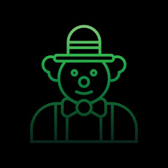 clown nolan icon. Simple thin line, outline vector of Carnival and amusement icons for ui and ux, website or mobile application