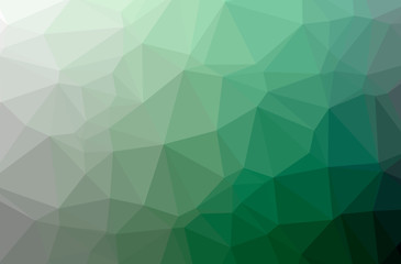 Illustration of abstract Green horizontal low poly background. Beautiful polygon design pattern.