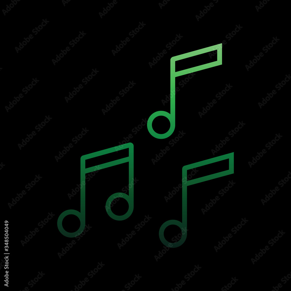 Poster notes, melody nolan icon. simple thin line, outline vector of carnival and amusement icons for ui an