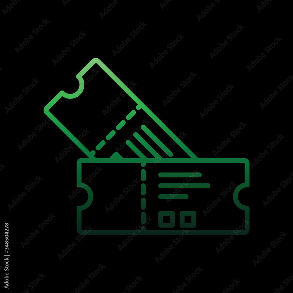Poster ticket nolan icon. simple thin line, outline vector of carnival and amusement icons for ui and ux, w
