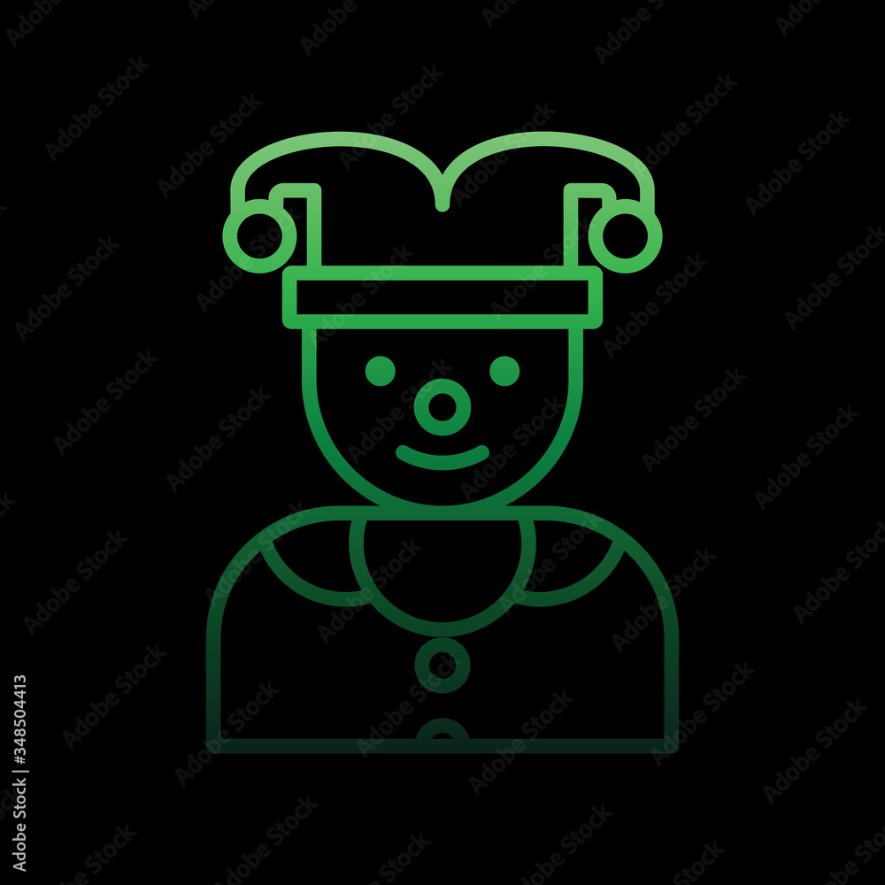 Poster clown nolan icon. simple thin line, outline vector of carnival and amusement icons for ui and ux, we