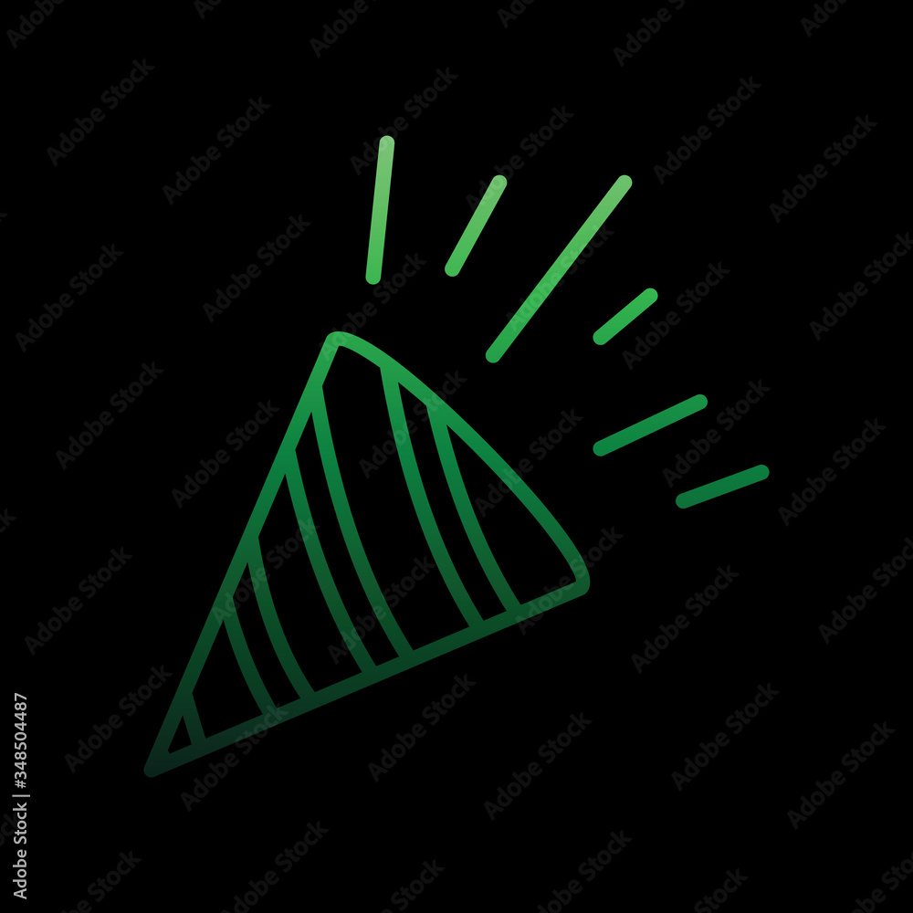 Poster confetti popper nolan icon. simple thin line, outline vector of carnival and amusement icons for ui 