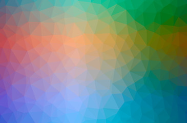 Obraz premium Illustration of abstract Blue And Green horizontal low poly background. Beautiful polygon design pattern.