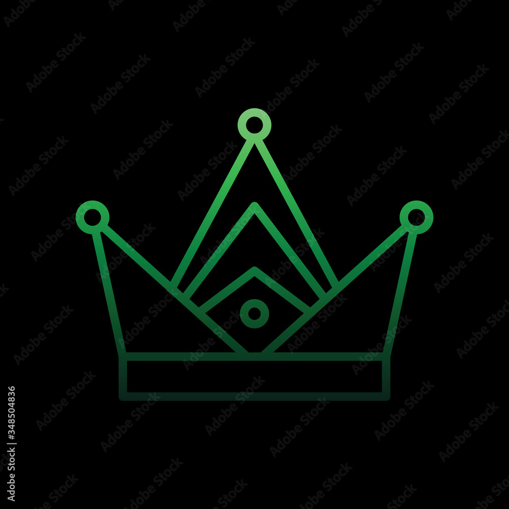 Poster crown nolan icon. simple thin line, outline vector of carnival and amusement icons for ui and ux, we