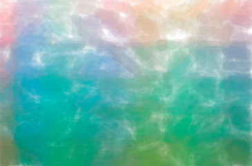 Abstract illustration of blue, green, red, yellow Watercolor with low coverage background