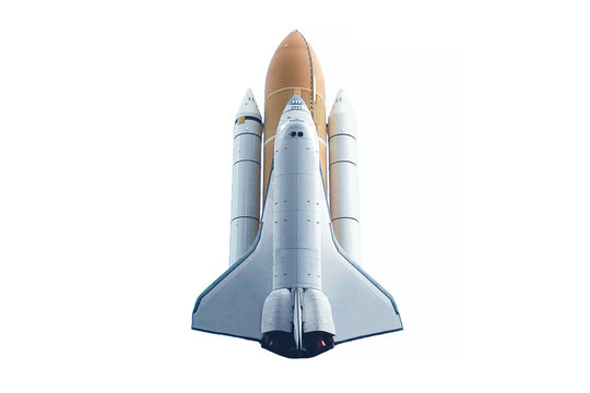Space shuttle Isolated on a white background. Elements of this image were furnished by NASA.